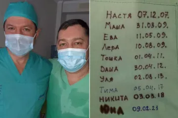 ​10 імен на хірургічному костюмі. Що значить ця чоловіча традиція? Соцмережі підірвало фото київського лікаря